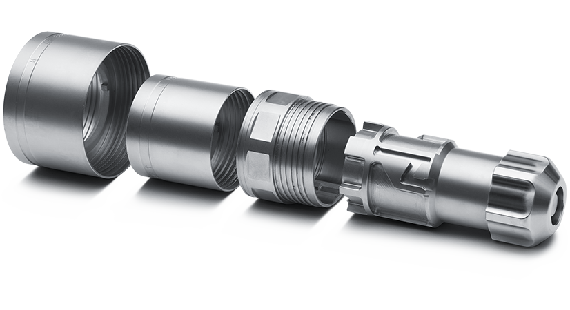 Single-sized DHU included in the ACTx kit. H, H3, N, N3, N2 and body adapters