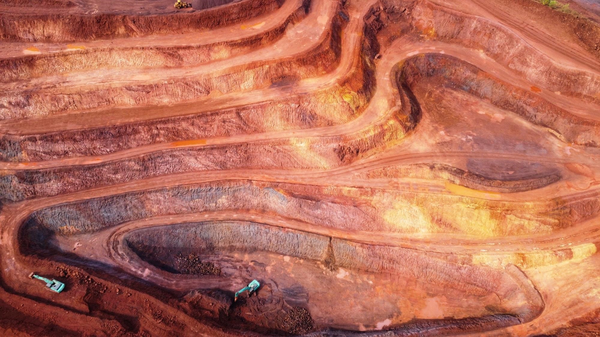 Open mine cut, production mining