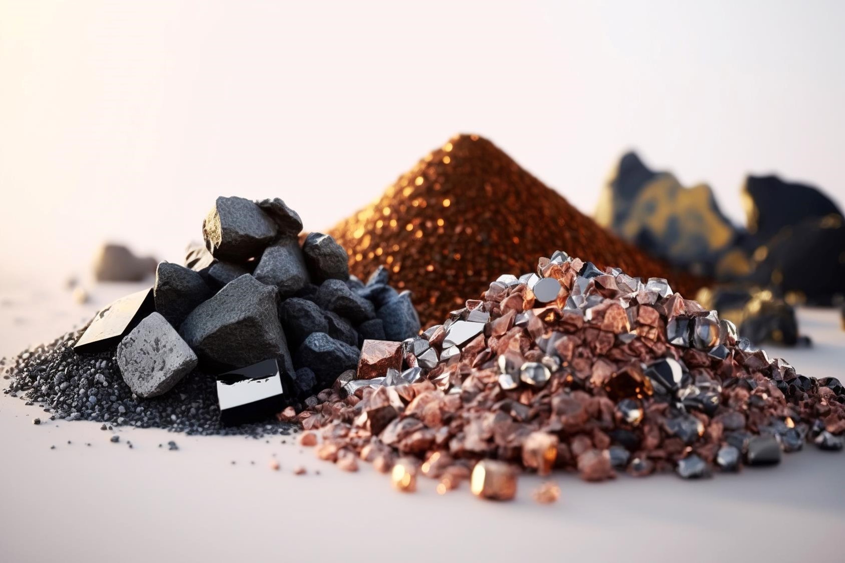 Precious metal and non-metal critical minerals mounds - deeper mining challenges