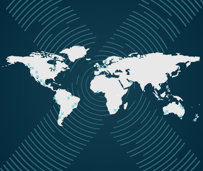 world map of imdex global presence